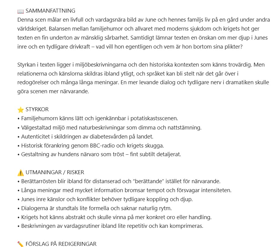 Exempel på kapitelcheck